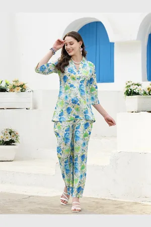 HERE&NOW Floral Printed Top With Trouser