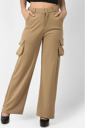 Chemistry Women Relaxed Loose Fit High-Rise Cargos Trousers