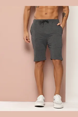 HARVARD Men Charcoal Grey Mid-Rise Regular Shorts