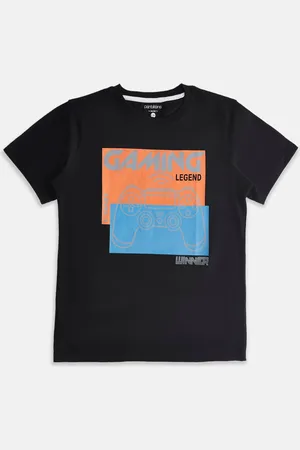 Pantaloons Boys Black Printed T-shirt