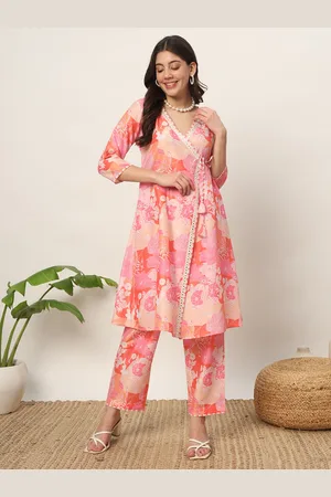 FIORRA Women Floral Printed Regular Kurta with Trousers