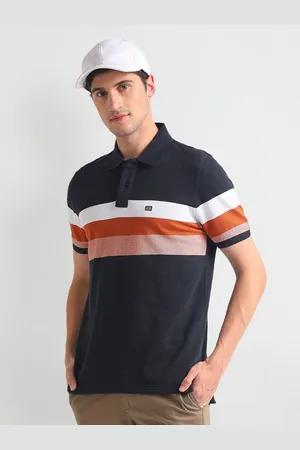 Arrow Colourblocked Polo Collar Cotton T-shirt