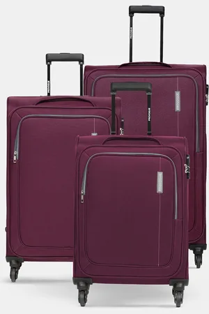 Provogue Soft Body Set of 3 Lead Small, Medium & Large Size Trolley Suitcases