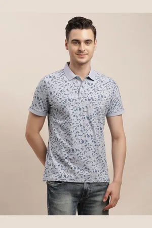 Turtle Men Printed Polo Collar Pockets Slim Fit T-shirt
