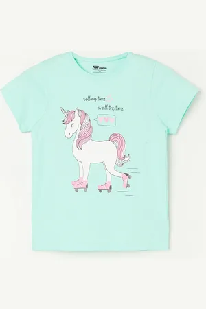 Lifestyle Girls Graphic Printed Pure Cotton T-shirt