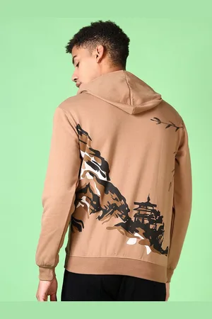 V-Mart Men Printed Hooded Sweatshirt