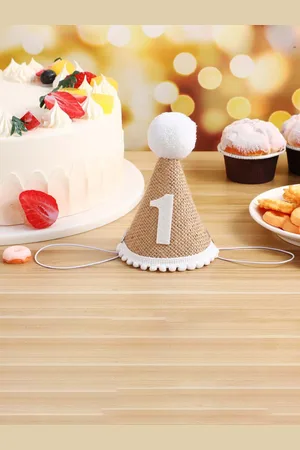 Babymoon Infants Pom Pom Detail Sparkle Princess 1st Birthday Cap