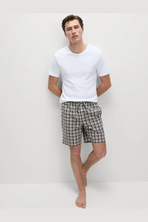 Marks & Spencer Men Checked High-Rise Technology Shorts