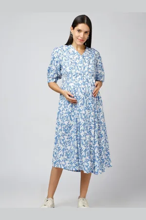 MeeMee Women Floral Print Applique Formal Fit & Flare Midi Dress
