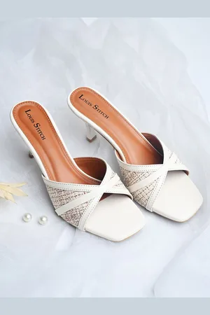 LOUIS STITCH Women Slip-On Lightweight Stiletto Heel Mules Sandals