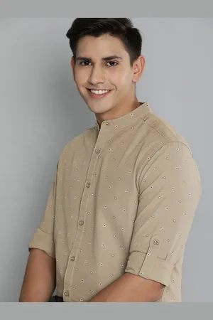 HERE&NOW Men Slim Fit Printed Pure Cotton Casual Shirt