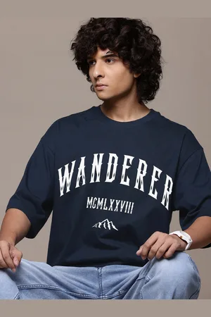 Roadster The Lifestyle Co. Men Typography Printed Relaxed Fit Pure Cotton T-shirt
