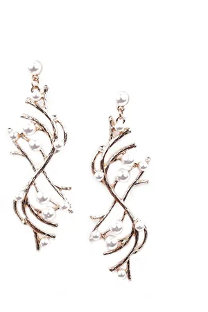 Alberre Odette Gold-Toned Spiked Studs Earrings