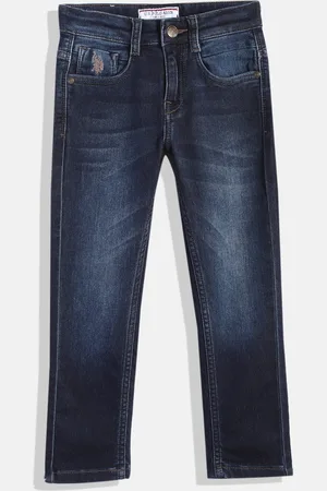 Ralph Lauren Boys Blue Slim Fit Heavy Fade Stretchable Jeans