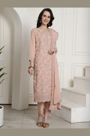 Stylee Lifestyle Floral Embroidered Sequinned Unstitched Dress Material