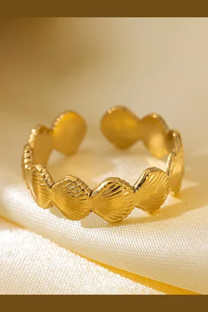 Myki Gold-Plated Stainless Steel Adjustable Taking Finger Ring