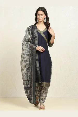 Biba Floral Printed Pure Cotton Unstitched Dress Material