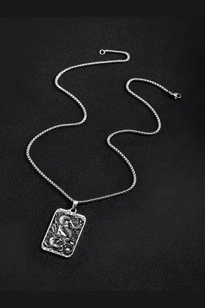 KARISHMA KREATIONS Silver-Plated Contemporary Pendant With Chain
