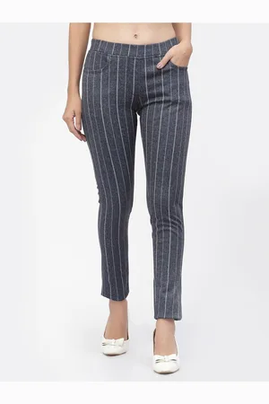 Vivienne Westwood Women Blue Skinny Fit Striped Jeggings