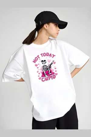 DressBerry Women Graphic Printed Round Neck Cotton Oversized T-shirt