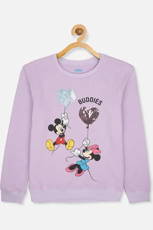 Kidsville Girls Mickey & Friends Printed Cotton Pullover