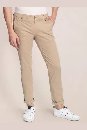U.S. Polo Assn. Men Brown Slim Fit Mid-Rise Chinos