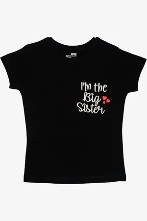 BodyCare Girls Typography Printed Round Neck Cotton T-shirt