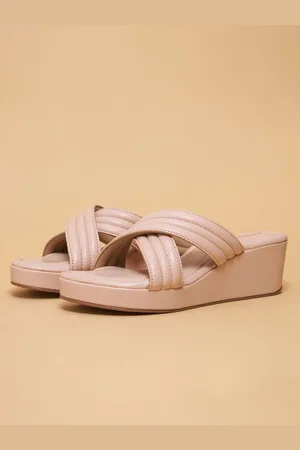 ERIDANI Striped Wedge Sandals