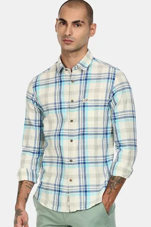 Ralph Lauren Men Blue Tartan Checks Checked Pure Cotton Casual Shirt