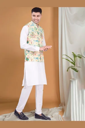 SHIWAM ETHNIX Printed Pure Cotton Nehru Jacket