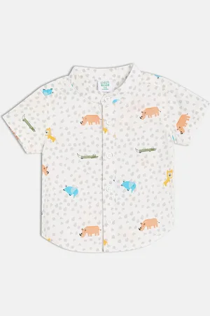 MINI KLUB Boys Opaque Printed Casual Shirt