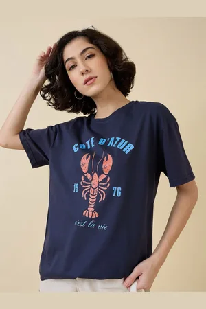 Mast & Harbour Women Printed Applique T-shirt