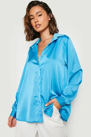 Boohoo Women Oversized Satin Shirt
