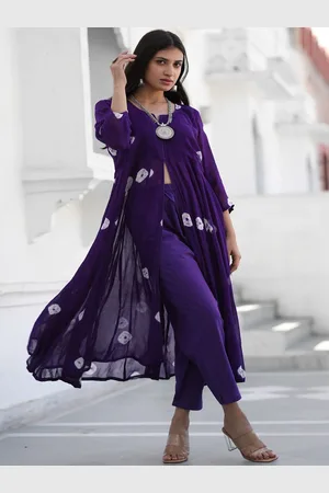 ASRUMO Women Dyed Regular Kurta with Trousers