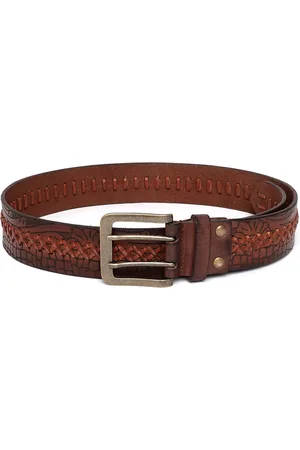 ART N VINTAGE Men Textured Leather Belt