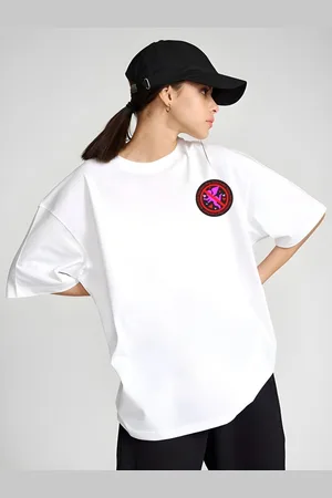 DressBerry Women Graphic Printed Round Neck Cotton Oversized T-shirt
