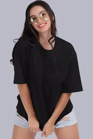 Moda Rapido Women Typography Printed Round Neck Cotton Oversized T-shirt