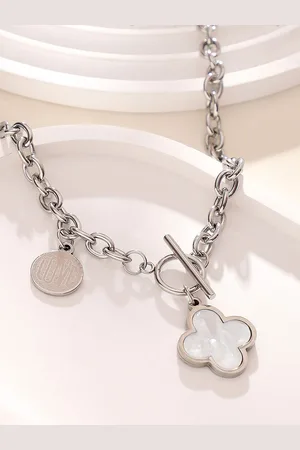 French Accent Men Silver-Plated Necklace