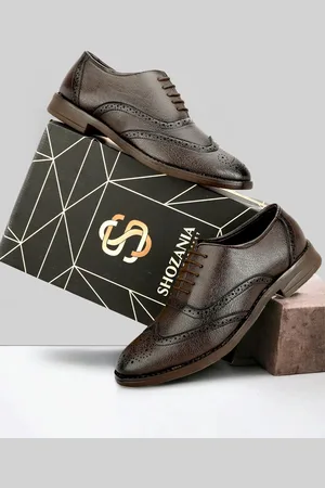 SHOZANIA Men Lightweight Leather Formal Oxfords