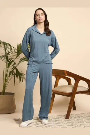 Mast & Harbour Shirt Collar Neck T-Shirt& Trousers Co-Ords