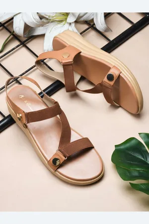 Mast & Harbour Women Textured Platform Heel Sandals