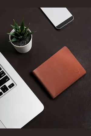 Hidesign Men Tan Brown Solid Leather Two Fold Wallet