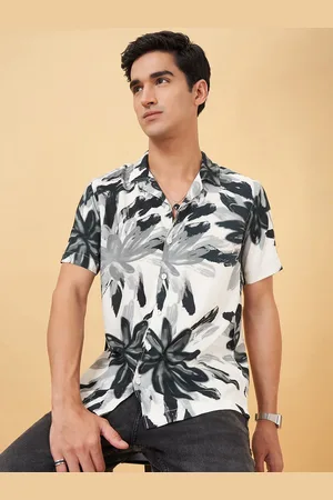 PEOPLE Men Opaque Printed Regular Fit Casual Shirt
