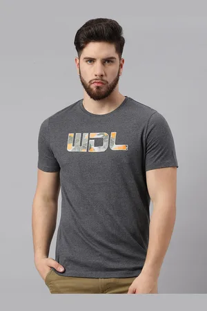 Woodland Typography Printed Round Neck Cotton T-shirt