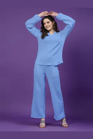 Moda Rapido V Neck Top With Trousers Co-Ord Set