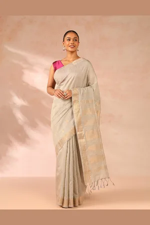 Taneira Zari Detail Pure Silk Tussar Saree