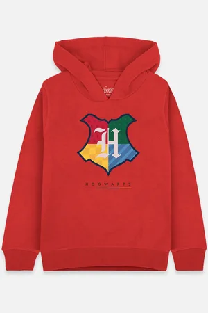 Kidsville Harry Potter Girls Red Printed Hooded Sweatshirt