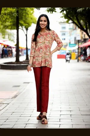 Moda Rapido Shirt Collar Printed Shirt with Trousers Co-Ords