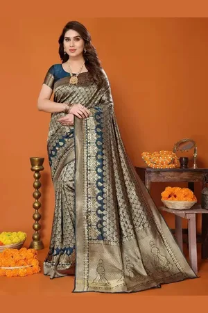 Saadhvi Ethnic Motifs Woven Design Pure Silk Saree
