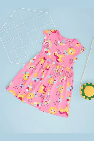 Pantaloons Girls Cotton Printed Fit & Flare Dress
